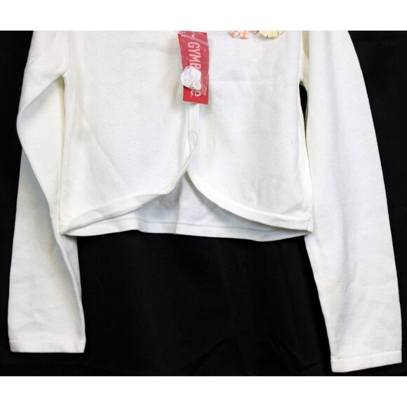 2006 Gymboree Freshly Picked Cardigan Sweater Ribbon Flowers White Spring sz 8 - Picture 3 of 5